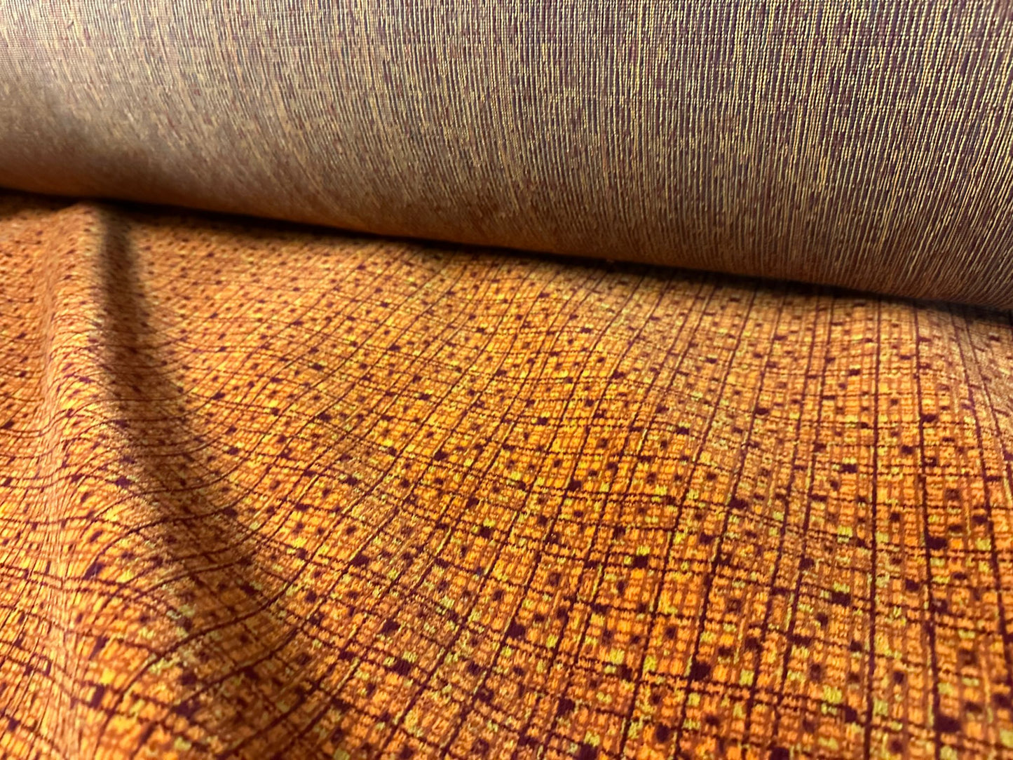 Greater Manchester / SELNEC 1970s Tartan Check Moquette by the metre