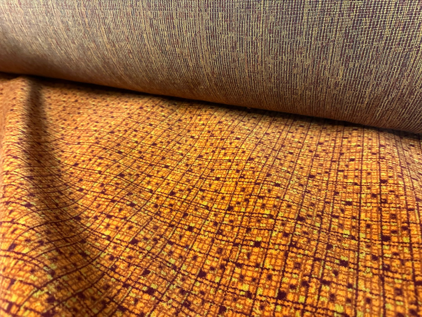 Greater Manchester / SELNEC 1970s Tartan Check Moquette by the metre