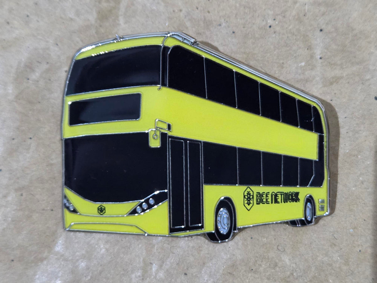 Manchester Bee Network Bus Enamel Pin Badge