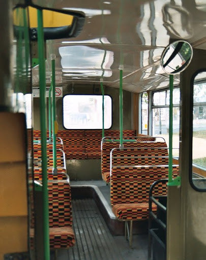 London Transport Bus and Underground (Misha Black) District Line Moquette Fabric sold by the Metre