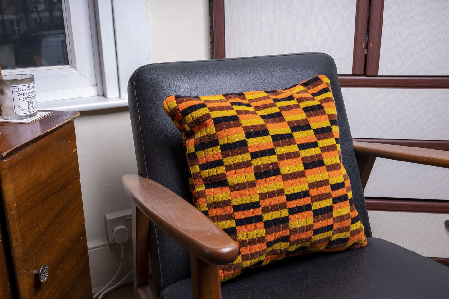 London Underground and London Bus (Misha Black) District Line Moquette Cushion