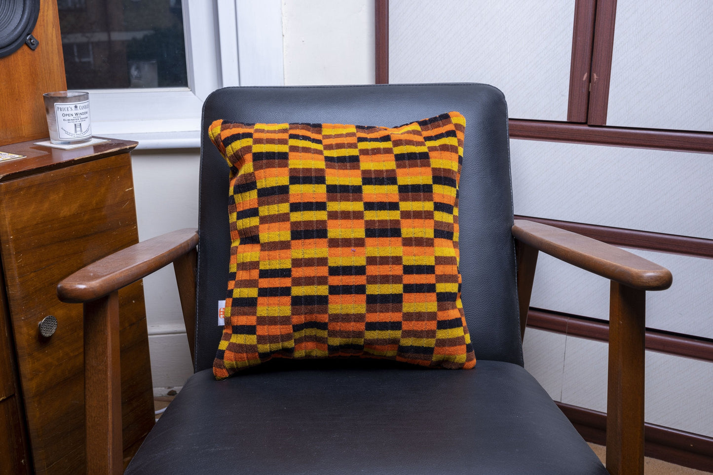 London Underground and London Bus (Misha Black) District Line Moquette Cushion
