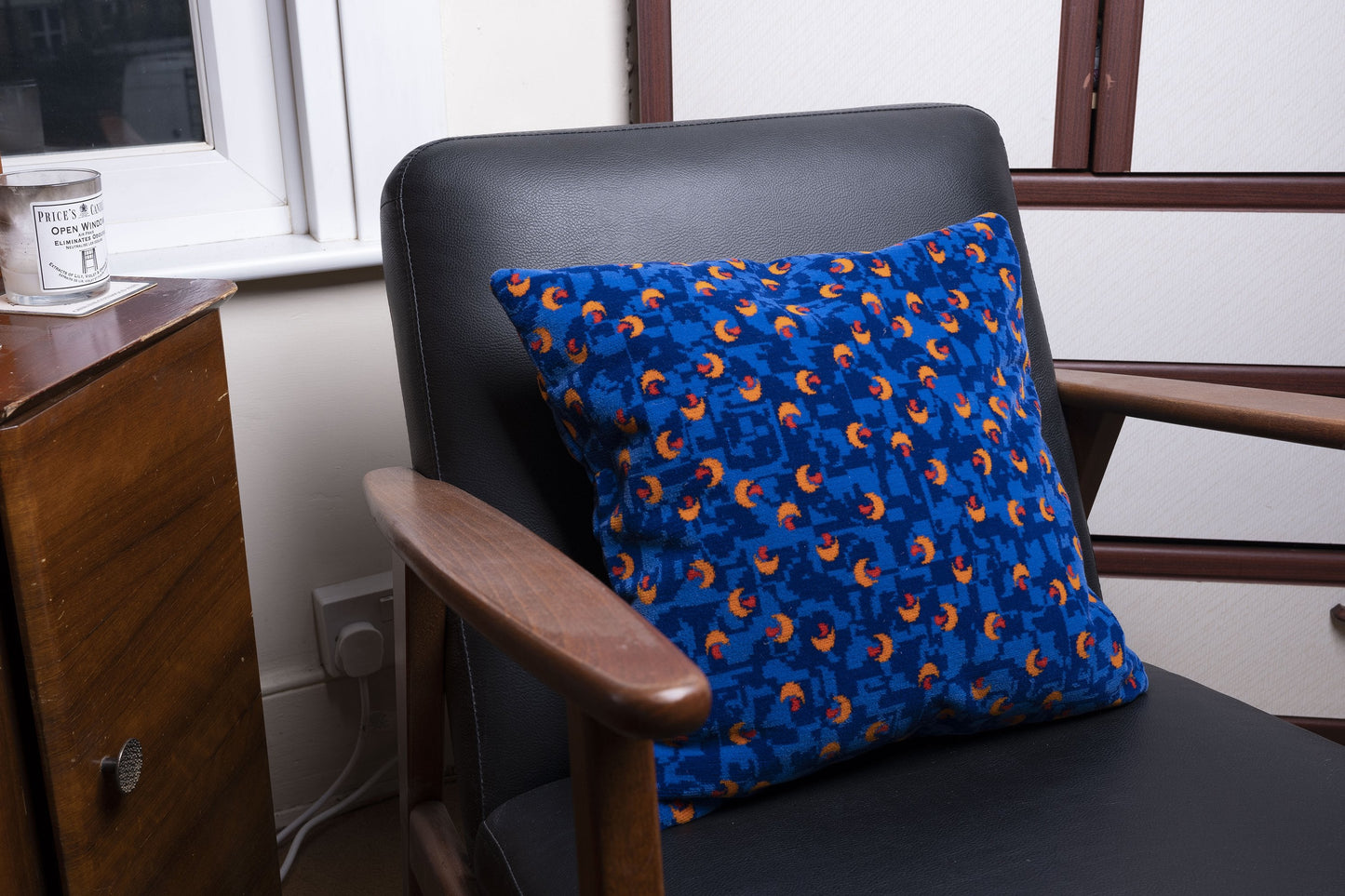 Stagecoach Bus Blue Beachball Moquette Cushion