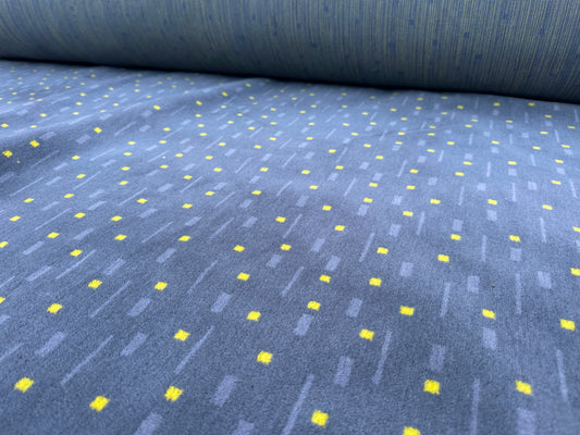 Grey,Yellow Bus Moquette Fabric Sold by the Metre