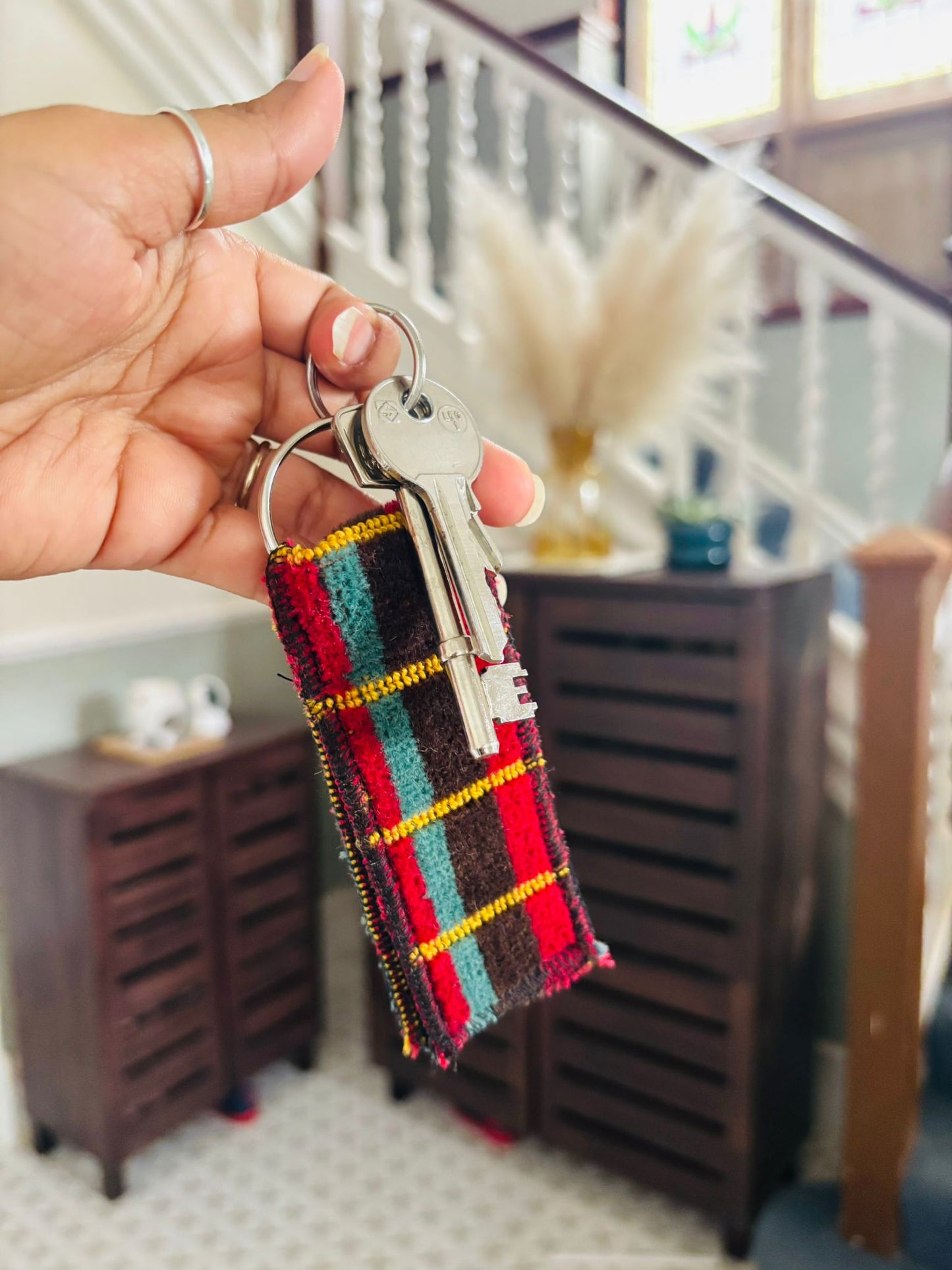 London Transport Routemaster (RM) Bus Moquette Keyring