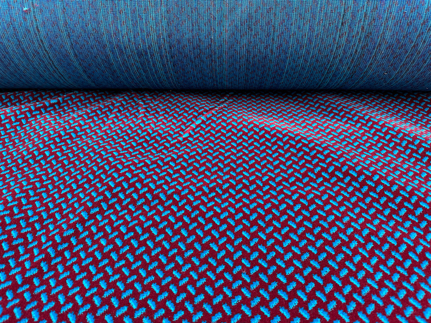 Red and Blue Rail Moquette