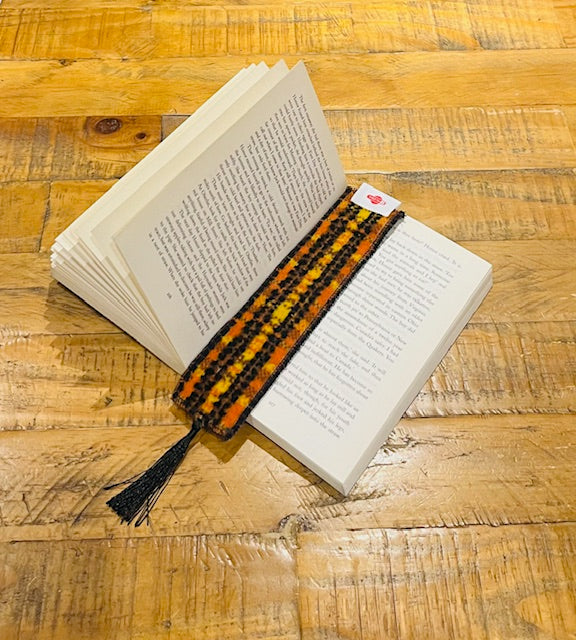 Castle /Autumn Gold Tartan 1980s Bus and Coach Moquette Bookmark