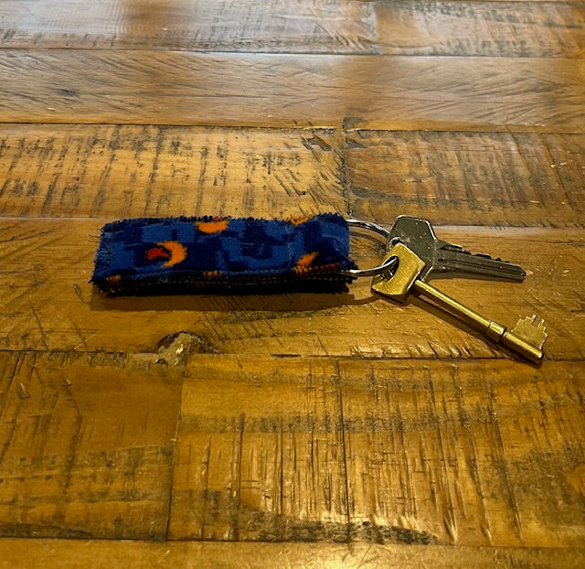 Stagecoach Bus Blue Beachball Moquette keyring