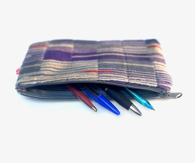 Elizabeth Line Purple Moquette Pencil Case