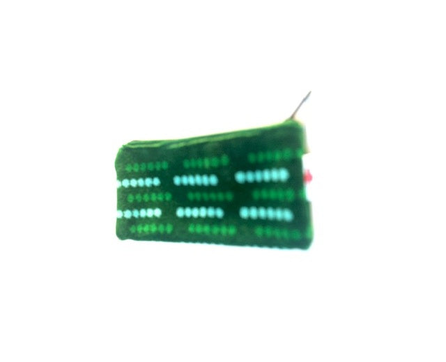 London Midland green dot pattern moquette pencil case with zip along top