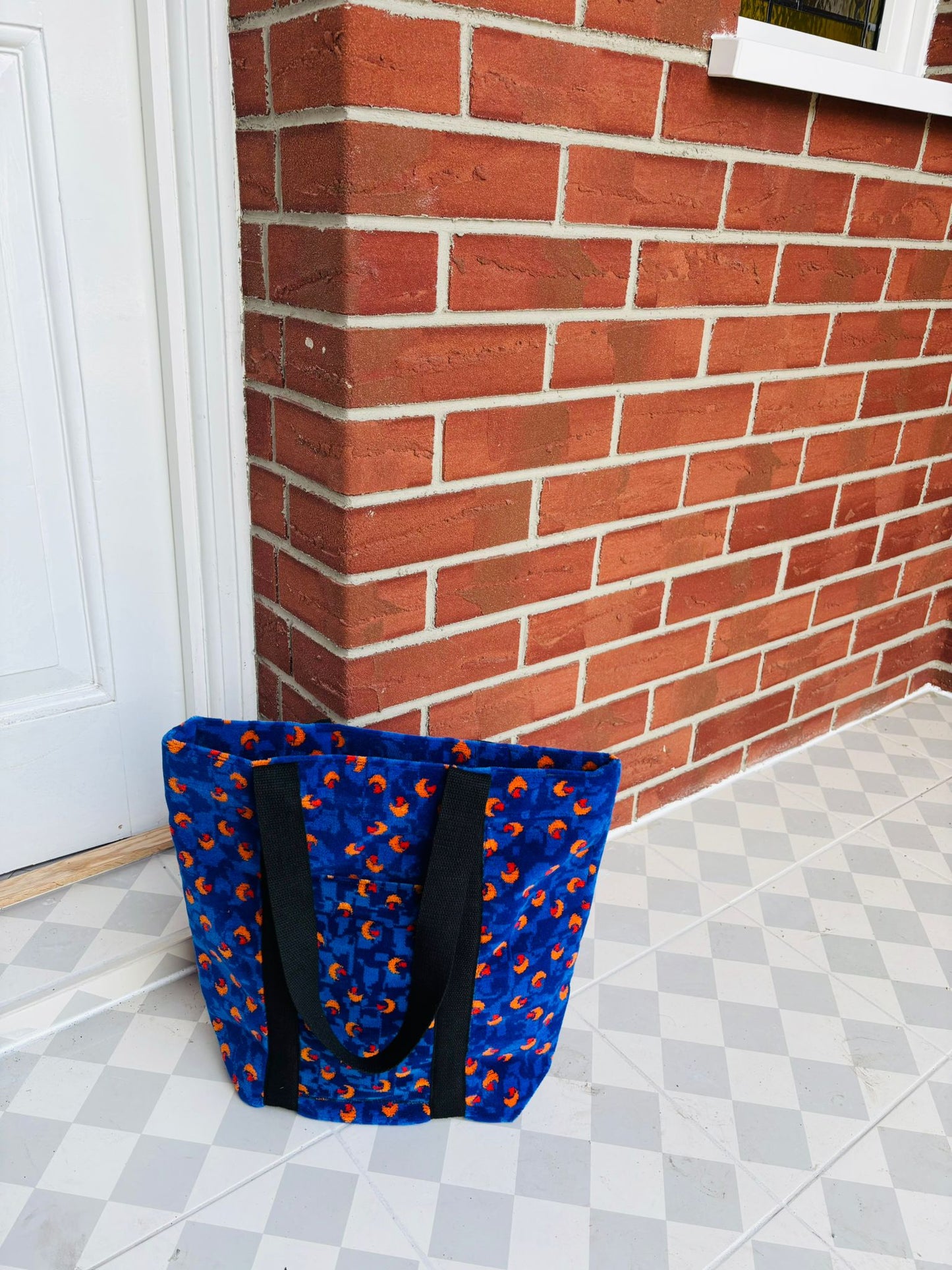 Stagecoach Bus Blue Beachball Moquette Tote Bag