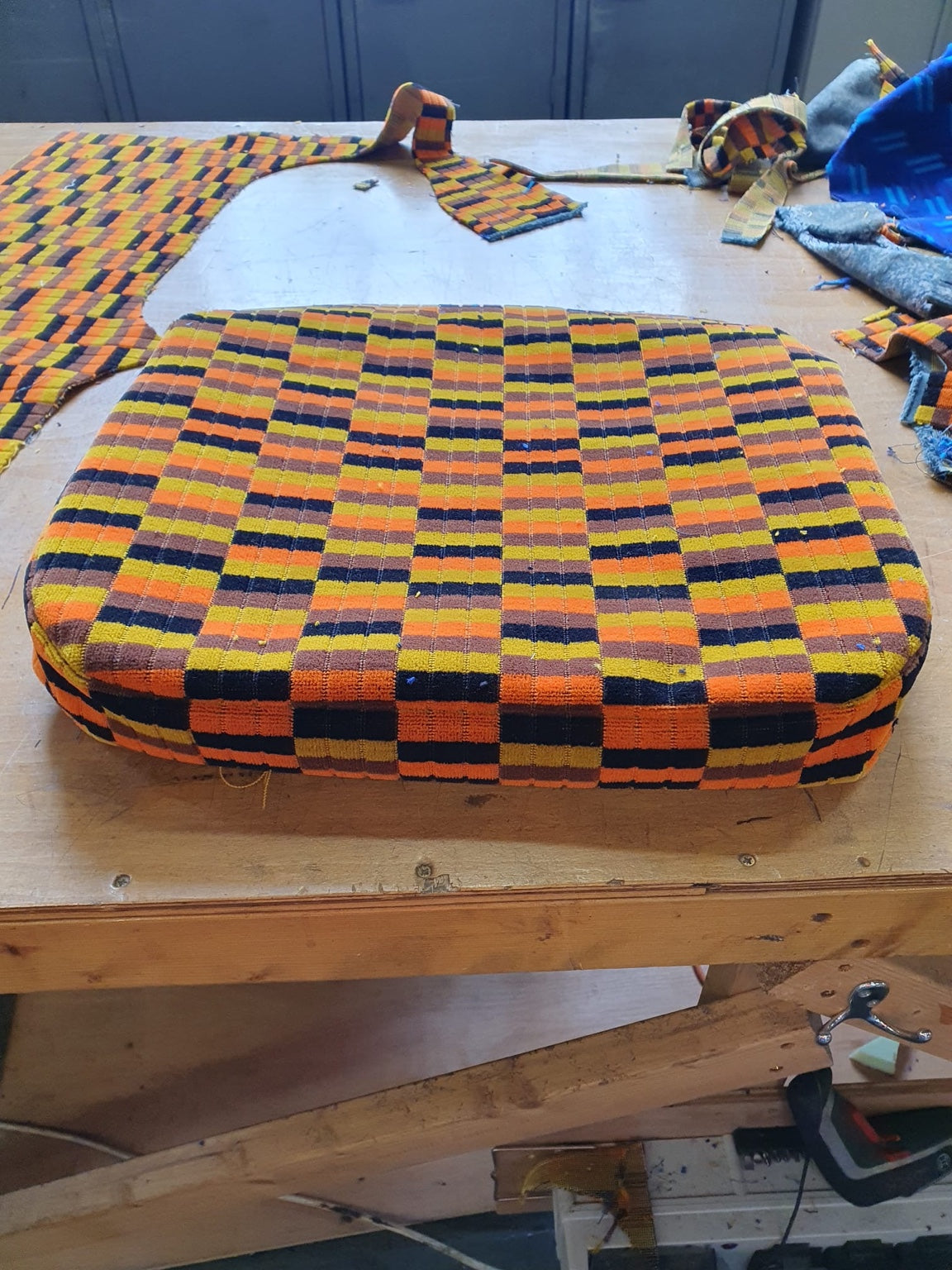 Restored London Underground driver's chair
