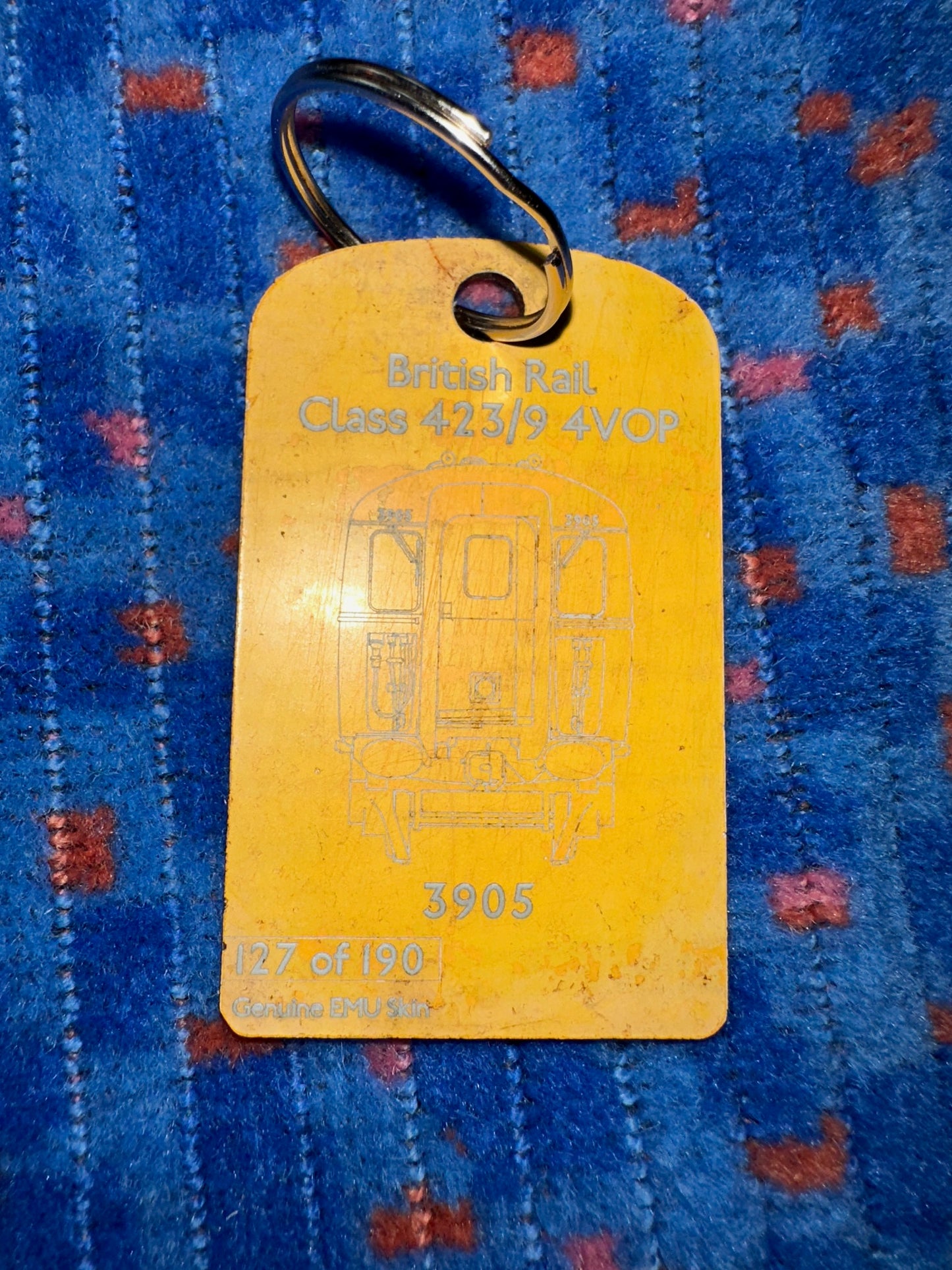 British Railway 1950's Slam Door Tags made from Railway cariage423/9 4 VOP Tag