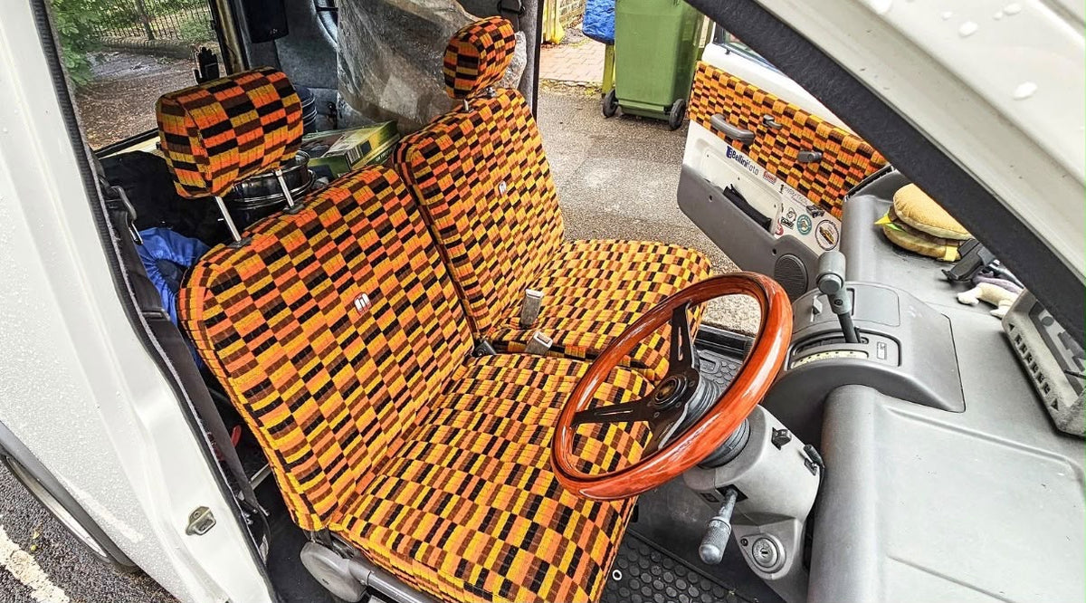 Japanese compact car interior with Misha Black moquette upholstery