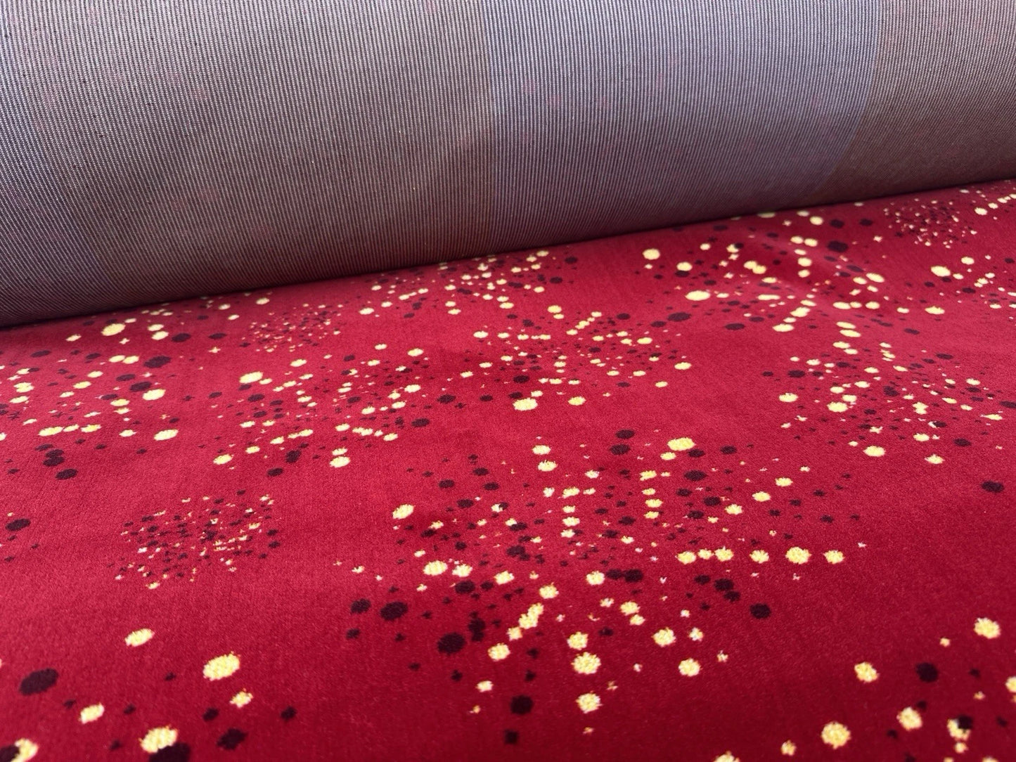 Red Target Bus/Coach Moquette Fabric Sold by the Metre