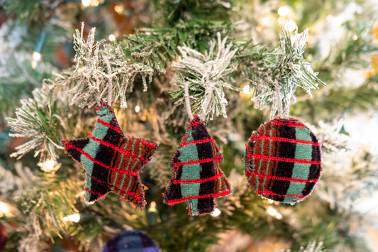 London RT Bus (1950's) Moquette Bauble Set of 3