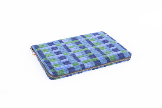 London Underground and London Bus  Victoria Line, Blue Straub Moquette Laptop Case