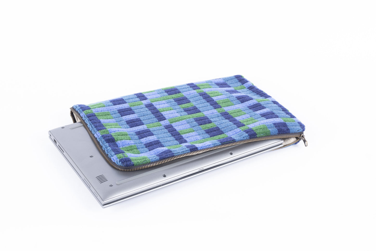 London Underground and London Bus Victoria Line, Blue Straub Moquette Laptop Case