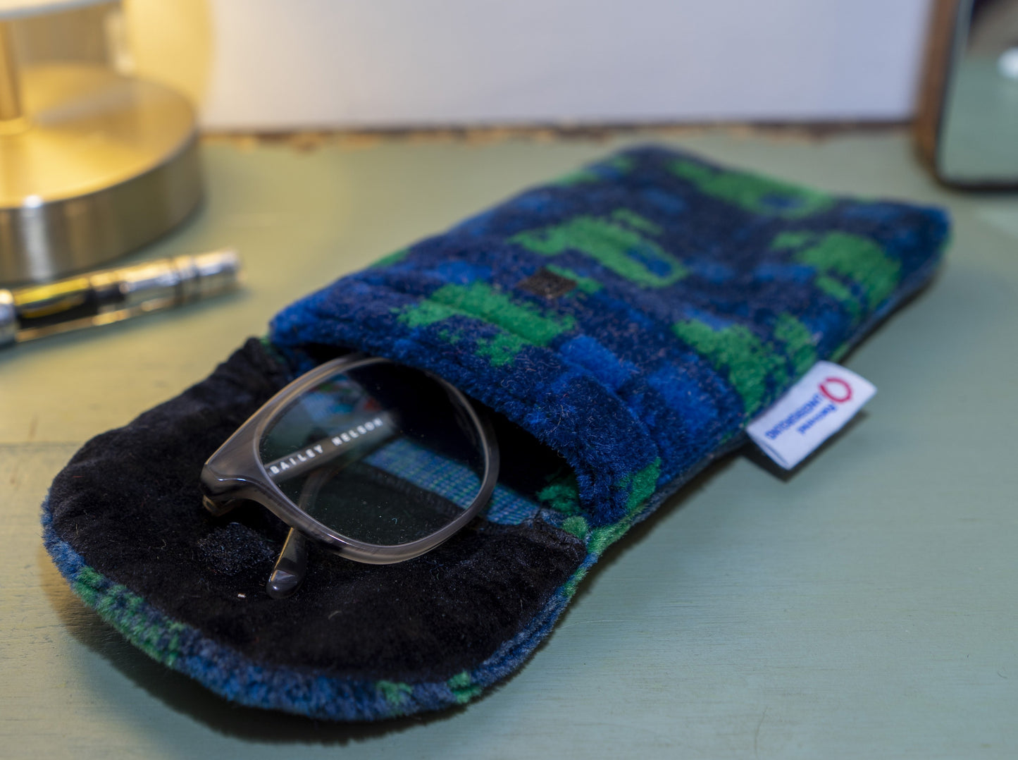 London Underground District Line (Green D78) Moquette Phone/Glasses Case