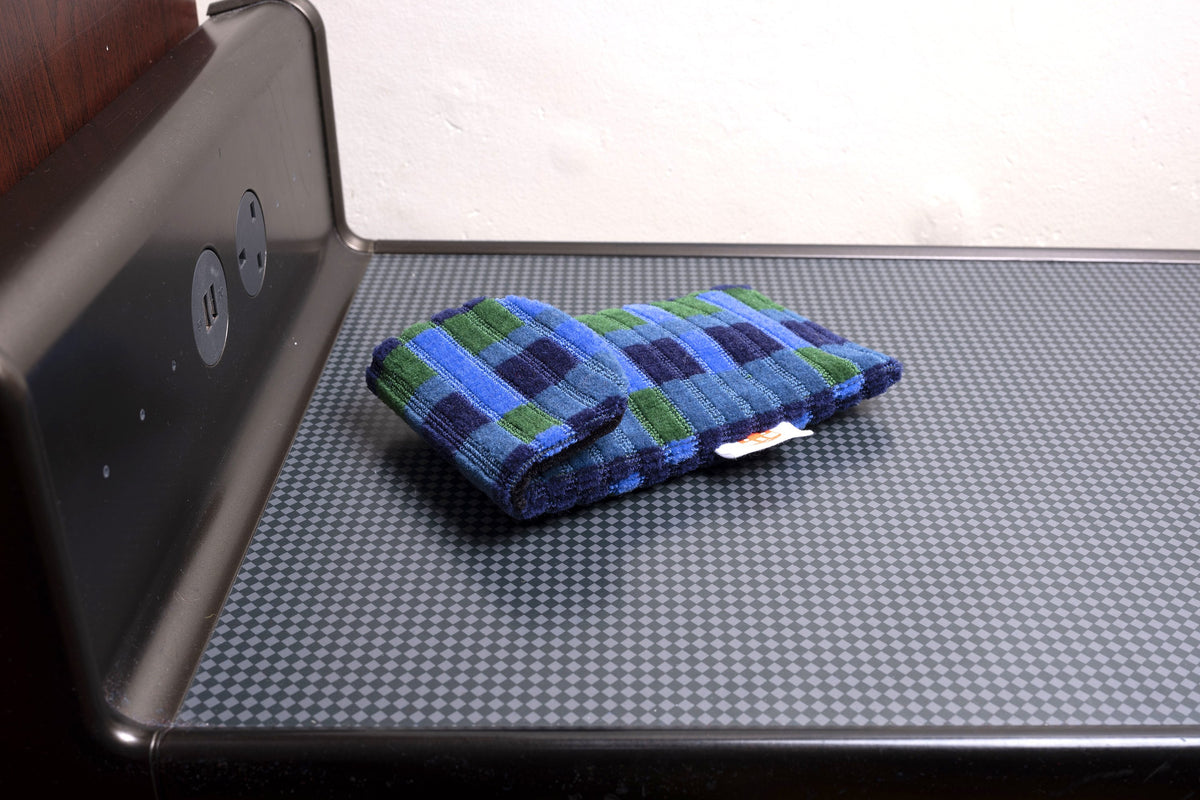 London Underground Victoria, Bakerloo & Northern Lines and London Buses – Blue Straub Moquette Phone & Glasses Case