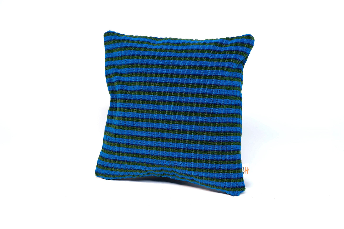 British Rail Bournemouth Blue Moquette Cushion