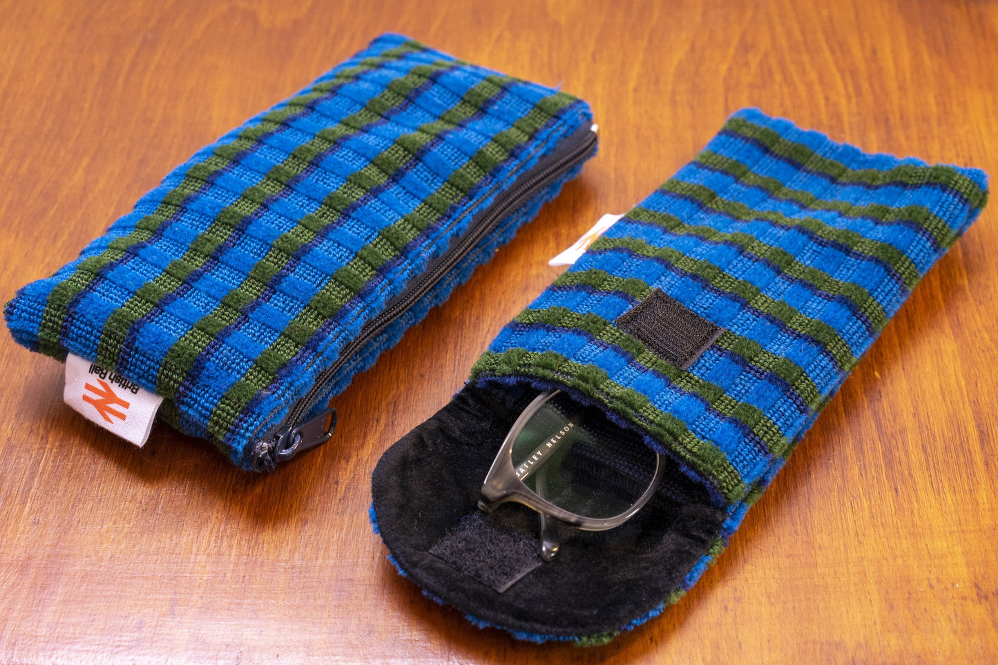 British Rail Bournemouth Blue Moquette Phone/Glasses Case