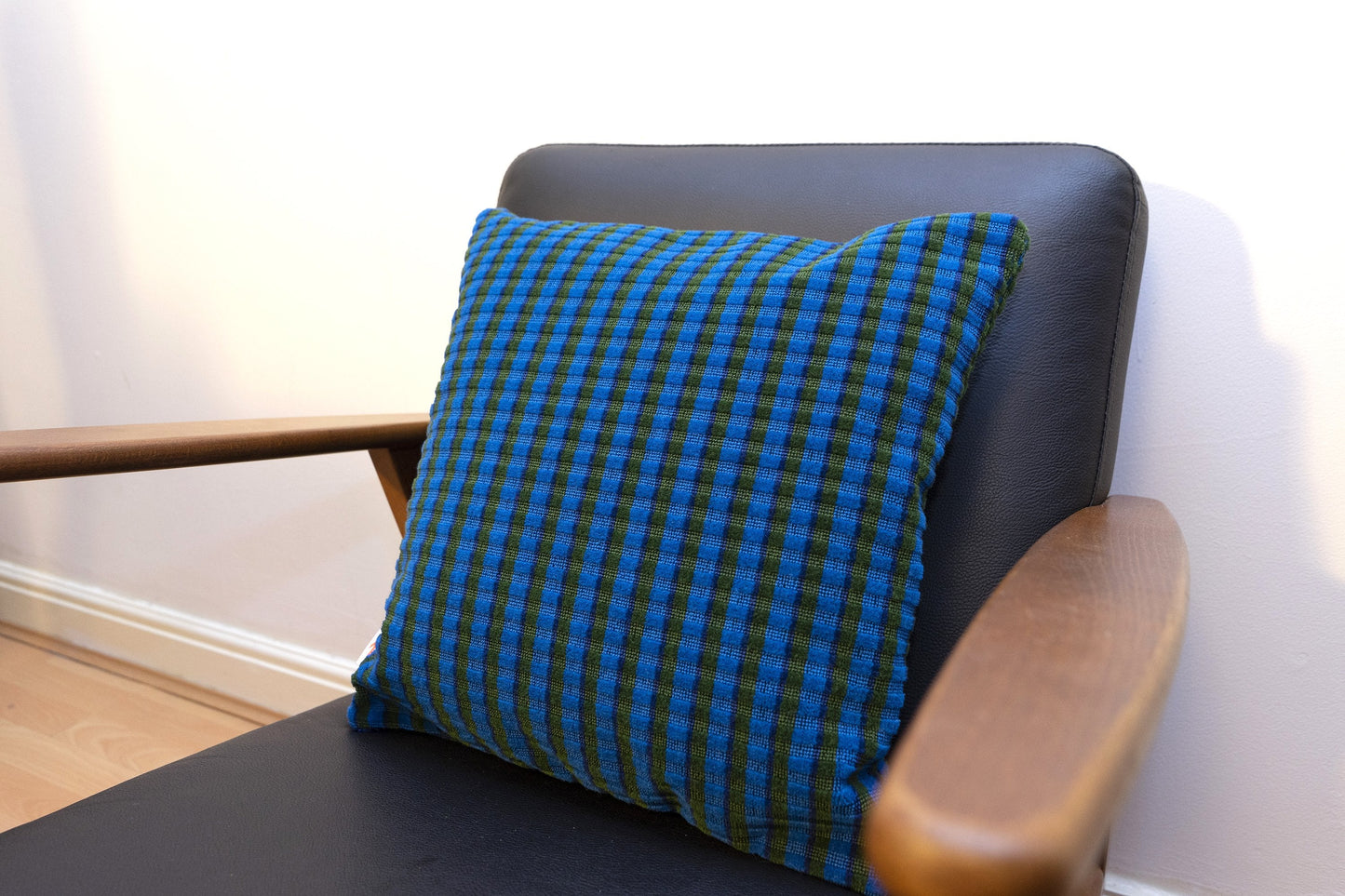 British Rail Bournemouth Blue Moquette Cushion