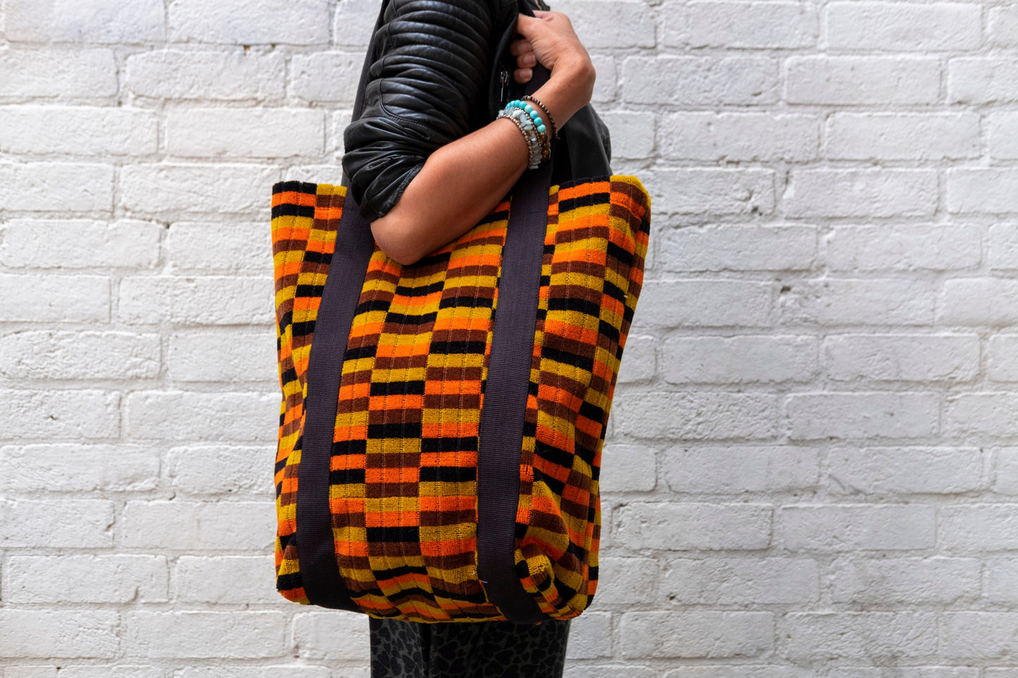 London Underground (Misha Black) District Line Moquette Tote Bag