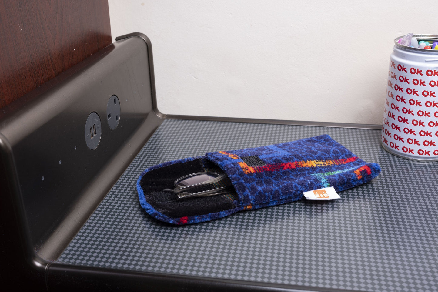 London Underground Piccadilly Line Moquette Phone/Glasses case