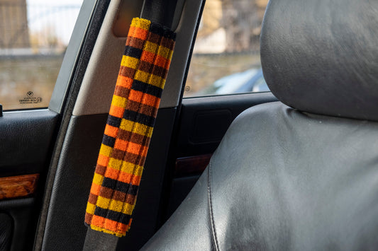 London Transport Bus and Underground (Misha Black) District Line Moquette Seat Belt Pad