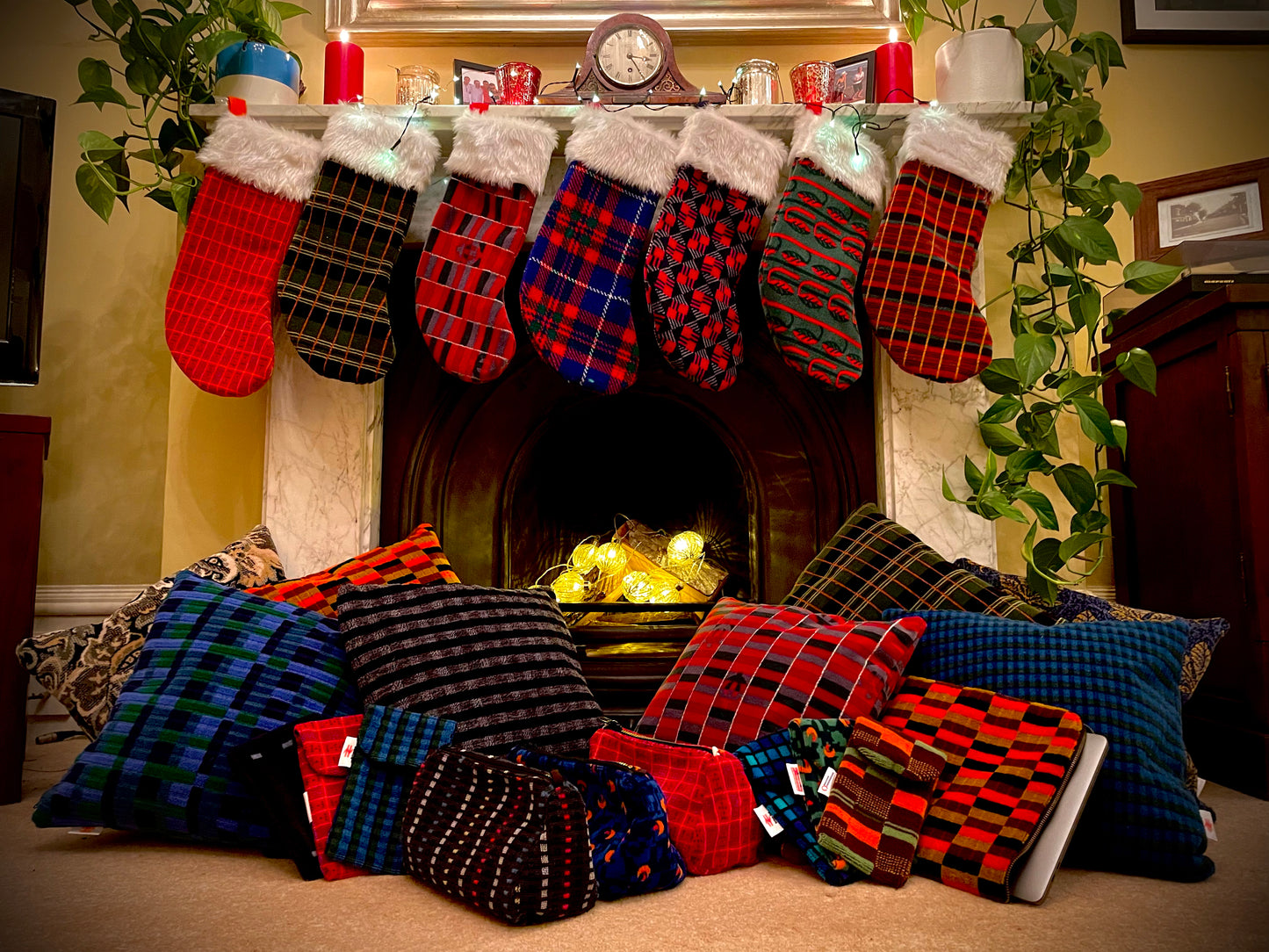 London Underground Colindale (leaf) Moquette Christmas Stocking