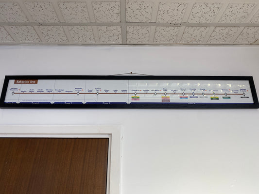 London Transport Bakerloo Line Route Map (Framed)