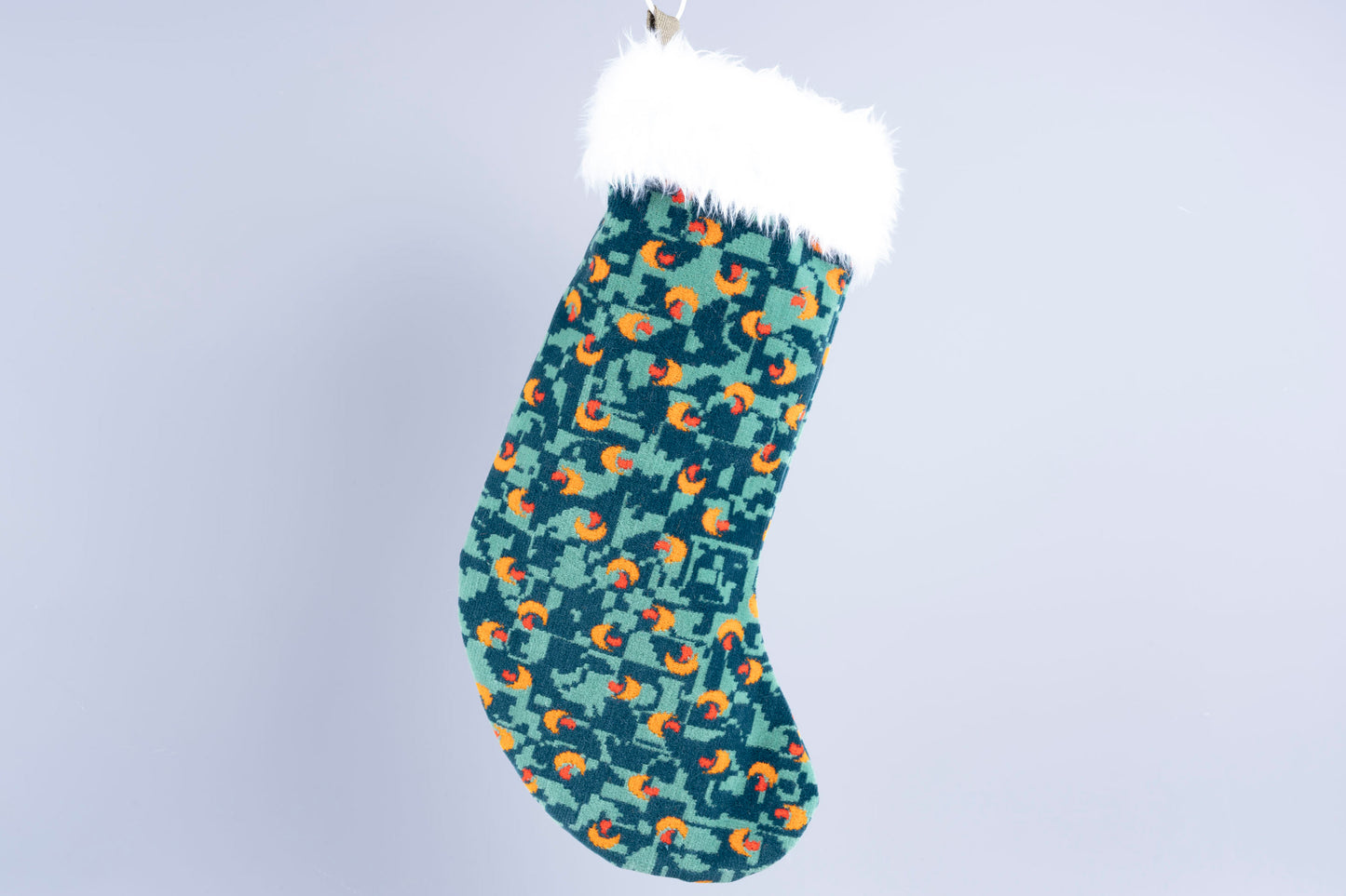 Stagecoach Bus Green Beach Ball Moquette Christmas Stocking