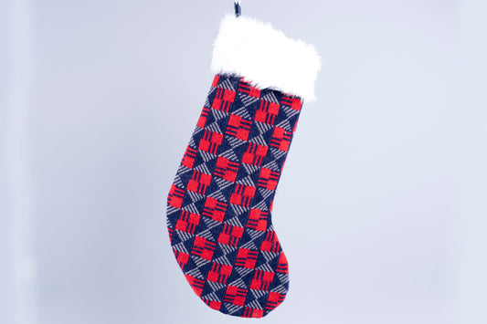 London Underground Central Line 1992 Moquette Christmas Stocking