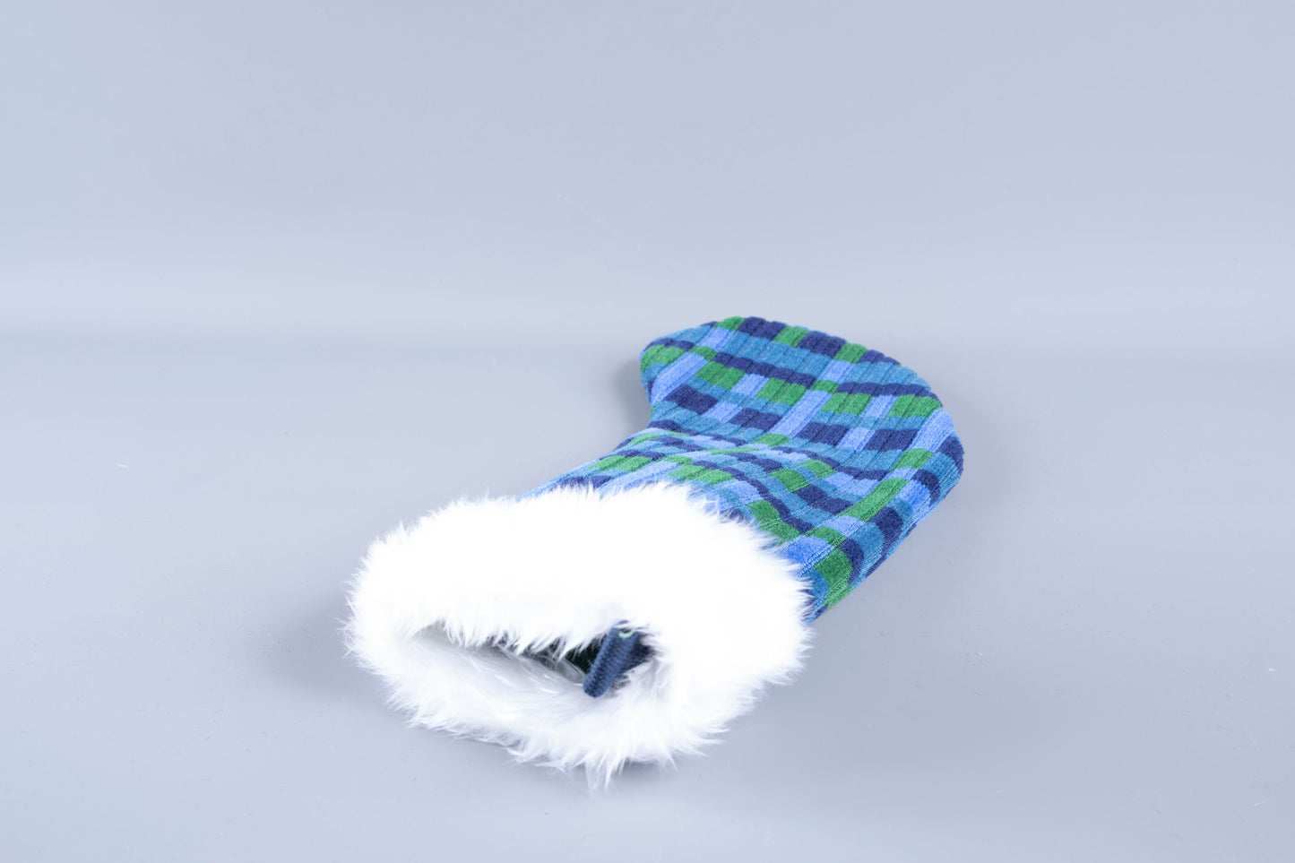 London Underground and London Bus Victoria Line, Blue Straub Moquette Christmas Stocking
