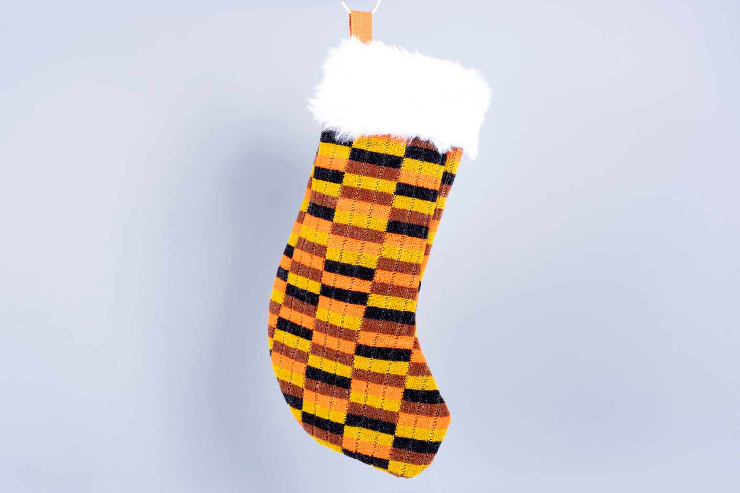 London Bus and London Underground (Misha Black) District Line Moquette Christmas Stocking