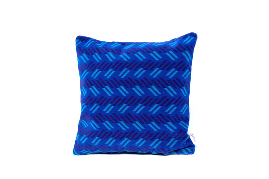 British Rail Blue Blaze Moquette Cushion (blaize blue)