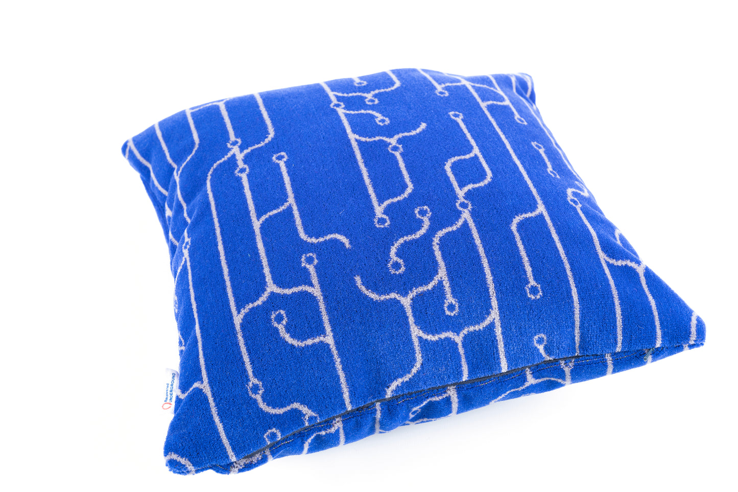 Eversholt Rail Blue Moquette Cushion