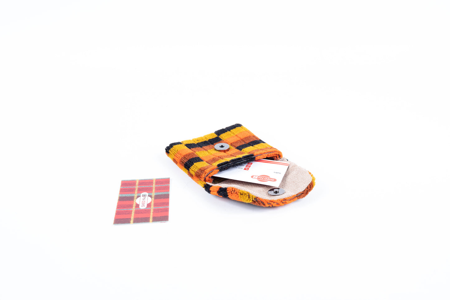 London Underground and London Bus (Misha Black) District Line Moquette Purse/Card Holder