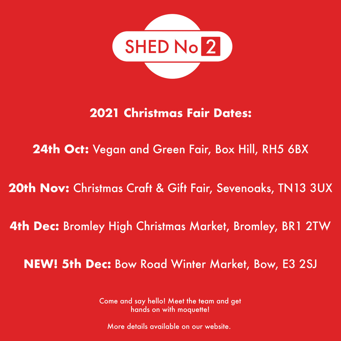 Christmas Fairs Updated!