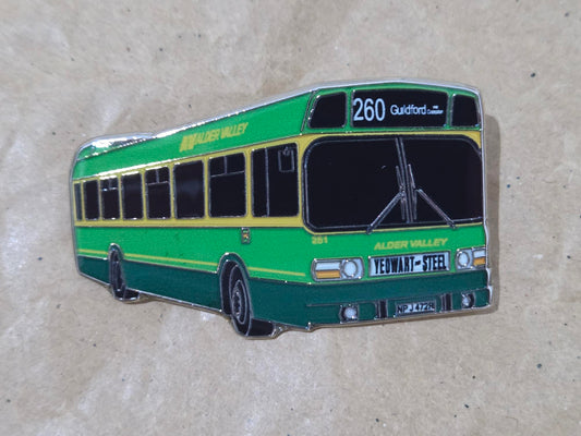 Alder Valley Leyland National Bus Enamel Brooch Pin Badge