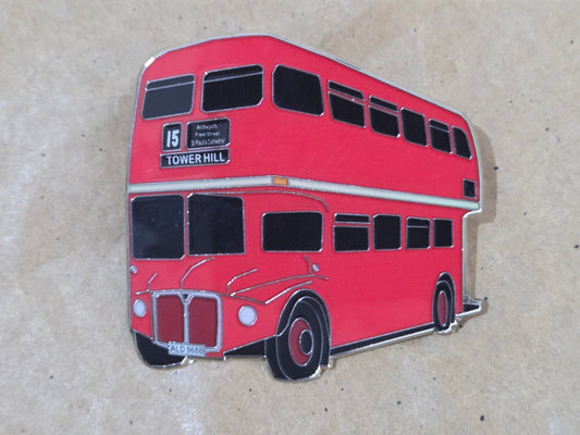 London Transport Routemaster Bus Enamel Brooch Pin Badge