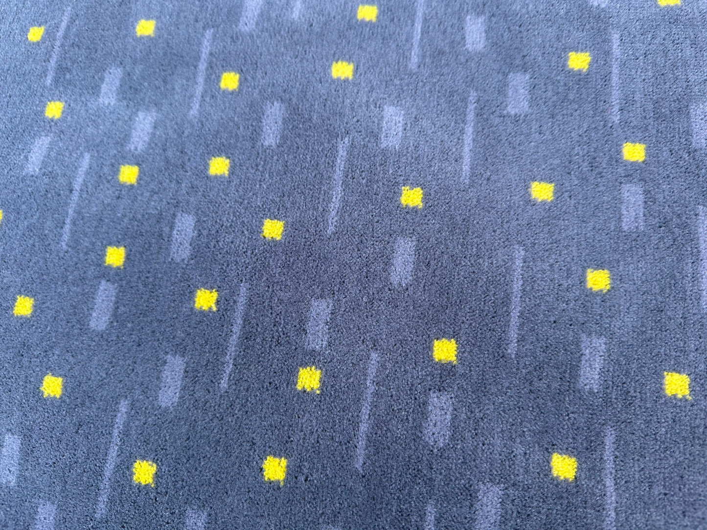 Grey,Yellow Bus Moquette Fabric Sold by the Metre