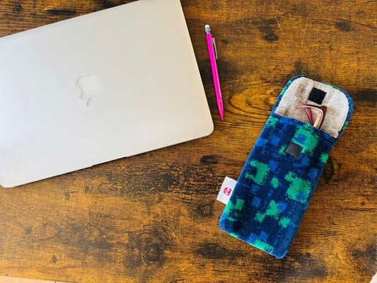 London Underground District Line (Green D78) Moquette Phone/Glasses Case