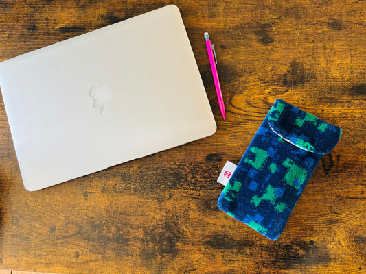 London Underground District Line (Green D78) Moquette Phone/Glasses Case