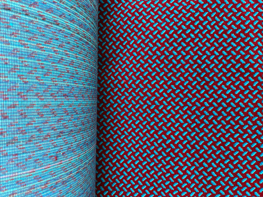 Red and Blue Rail Moquette