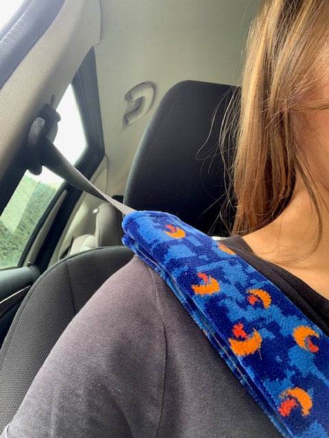 Stagecoach Bus Blue Beachball Moquette Seat Belt Pad