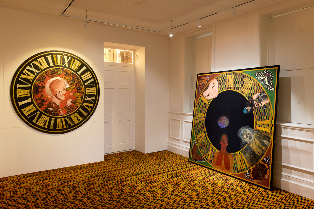 London gallery installation featuring Misha Black moquette floor