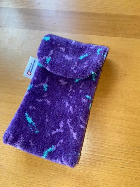 FirstGroup Barbie purple moquette phone and glasses case