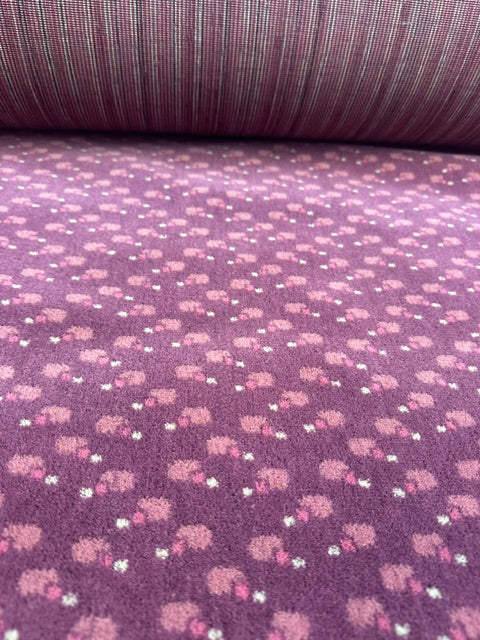 Stage coach East Midland Trains Pink sheep/ham Moquette Fabric Sold by the Metre